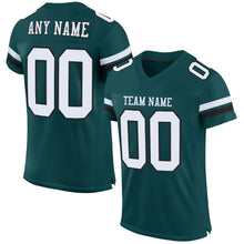 Load image into Gallery viewer, Custom Midnight Green White-Black Mesh Authentic Football Jersey
