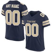 Load image into Gallery viewer, Custom Navy Vegas Gold-White Mesh Authentic Football Jersey
