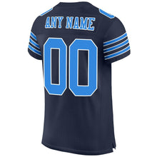 Load image into Gallery viewer, Custom Navy Powder Blue-White Mesh Authentic Football Jersey
