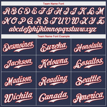 Load image into Gallery viewer, Custom Navy White-Red Authentic Baseball Jersey
