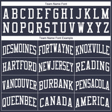 Load image into Gallery viewer, Custom Navy White Round Neck Basketball Jersey
