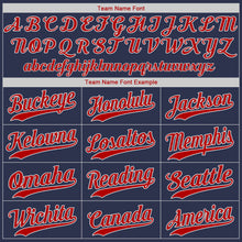 Charger l&#39;image dans la galerie, Custom Navy Red-White Authentic Baseball Jersey
