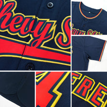 Laden Sie das Bild in den Galerie-Viewer, Custom Navy Orange Authentic Baseball Jersey
