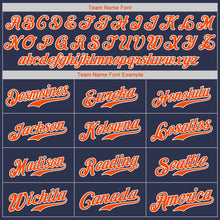 Загрузить изображение в средство просмотра галереи, Custom Navy Orange-White Authentic Baseball Jersey
