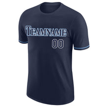Load image into Gallery viewer, Custom Navy Navy-Powder Blue Performance T-Shirt
