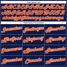 Laden Sie das Bild in den Galerie-Viewer, Custom Navy Orange-White Authentic Baseball Jersey
