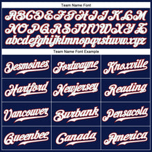 Charger l&#39;image dans la galerie, Custom Navy White Pinstripe White-Red Authentic Baseball Jersey
