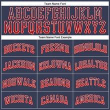 Load image into Gallery viewer, Custom Navy Red-White Authentic Drift Fashion Baseball Jersey
