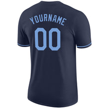 Load image into Gallery viewer, Custom Navy Light Blue Performance T-Shirt
