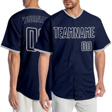 Load image into Gallery viewer, Custom Navy Navy-Gray Authentic Baseball Jersey

