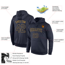 Load image into Gallery viewer, Custom Stitched Navy Navy-Old Gold Sports Pullover Sweatshirt Hoodie

