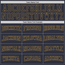 Load image into Gallery viewer, Custom Stitched Navy Navy-Old Gold Sports Pullover Sweatshirt Hoodie
