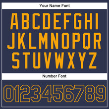 Load image into Gallery viewer, Custom Navy Navy-Gold Authentic Baseball Jersey
