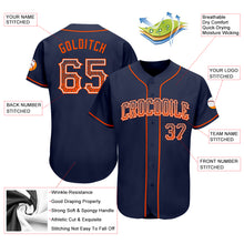 Laden Sie das Bild in den Galerie-Viewer, Custom Navy Orange-White Authentic Drift Fashion Baseball Jersey
