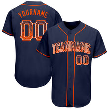 Laden Sie das Bild in den Galerie-Viewer, Custom Navy Orange-White Authentic Drift Fashion Baseball Jersey
