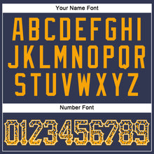 Load image into Gallery viewer, Custom Navy Gold-White Authentic Drift Fashion Baseball Jersey

