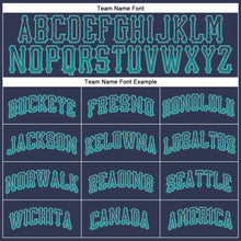 Load image into Gallery viewer, Custom Navy Teal-Gray Authentic Drift Fashion Baseball Jersey
