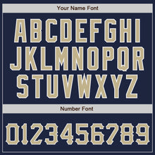 Load image into Gallery viewer, Custom Navy Vegas Gold-White Authentic Baseball Jersey
