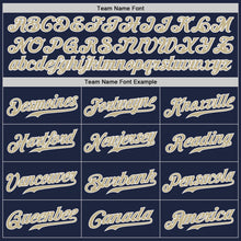 Load image into Gallery viewer, Custom Navy Vegas Gold-White Authentic Baseball Jersey
