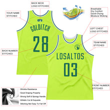 Laden Sie das Bild in den Galerie-Viewer, Custom Neon Green Kelly Green-White Authentic Throwback Basketball Jersey
