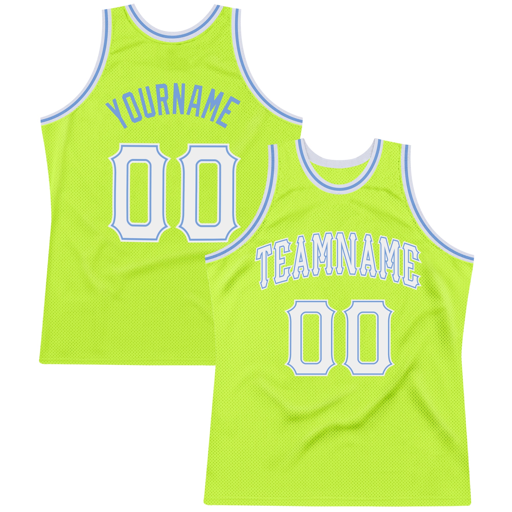 Cheap Custom Neon Green Pink-Navy Authentic Throwback Basketball