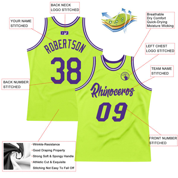 Custom Neon Green White-Black Authentic Basketball Jersey Free Shipping –  Fiitg