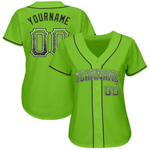 Load image into Gallery viewer, Custom Neon Green Black-White Authentic Drift Fashion Baseball Jersey
