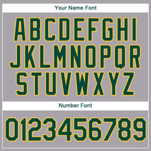 Load image into Gallery viewer, Custom Gray Green-Gold Baseball Jersey
