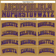 Laden Sie das Bild in den Galerie-Viewer, Custom Old Gold Purple-Black Authentic Drift Fashion Baseball Jersey
