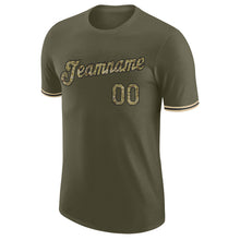 Load image into Gallery viewer, Custom Olive Camo-Black Performance Salute To Service T-Shirt
