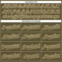 Load image into Gallery viewer, Custom Olive Olive-Cream Authentic Salute To Service Baseball Jersey
