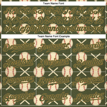 Laden Sie das Bild in den Galerie-Viewer, Custom Olive Olive-Old Gold 3D Pattern Design Authentic Salute To Service Baseball Jersey
