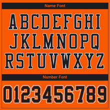 Load image into Gallery viewer, Custom Orange Black-White Mesh Authentic Football Jersey
