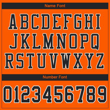 Load image into Gallery viewer, Custom Orange Black-White Mesh Authentic Football Jersey
