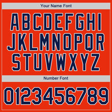 Load image into Gallery viewer, Custom Orange Navy-White Authentic Baseball Jersey
