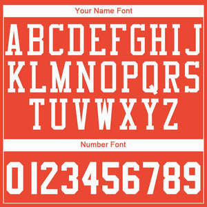 Custom Orange White Round Neck Basketball Jersey