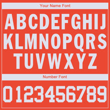 Load image into Gallery viewer, Custom Orange White V-Neck Basketball Jersey
