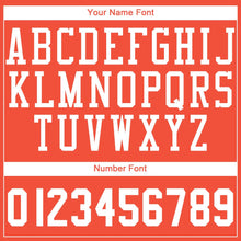 Load image into Gallery viewer, Custom Orange White Round Neck Suit Basketball Jersey
