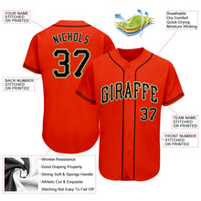 Laden Sie das Bild in den Galerie-Viewer, Custom Orange Black-Old Gold Authentic Baseball Jersey
