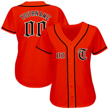 Laden Sie das Bild in den Galerie-Viewer, Custom Orange Black-Cream Authentic Baseball Jersey
