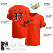 Charger l&#39;image dans la galerie, Custom Orange Black-White Authentic Baseball Jersey
