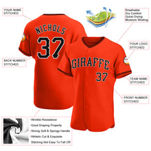 Load image into Gallery viewer, Custom Orange Black-White Authentic Baseball Jersey
