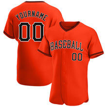 Charger l&#39;image dans la galerie, Custom Orange Black-White Authentic Baseball Jersey

