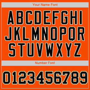 Custom Orange Black-Cream Authentic Baseball Jersey
