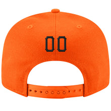 Load image into Gallery viewer, Custom Orange Black-White Stitched Adjustable Snapback Hat
