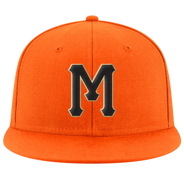 Sale Build Old Gold Hat Orange Hat Black – CustomJerseysPro