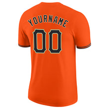 Load image into Gallery viewer, Custom Orange Black-Old Gold Performance T-Shirt
