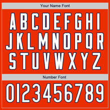 Load image into Gallery viewer, Custom Orange White-Navy Authentic Baseball Jersey

