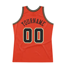 Laden Sie das Bild in den Galerie-Viewer, Custom Orange Black-Old Gold Authentic Throwback Basketball Jersey
