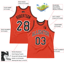 Laden Sie das Bild in den Galerie-Viewer, Custom Orange Black-White Authentic Throwback Basketball Jersey

